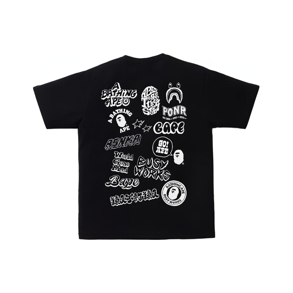 A BATHING APE BAPE Bicolor Bape Graffiti Tee T