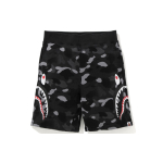 A BATHING APE Double Knit Side Shark Shorts Black