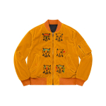 Supreme SS21 Week7 Clayton Patterson Skulls Embroidered Velvet MA-1