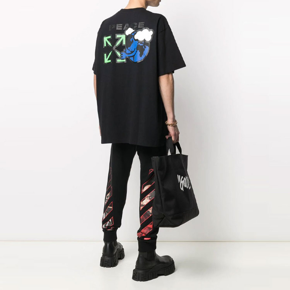 OFF-WHITE SS21 Peace Worldwide Logo T