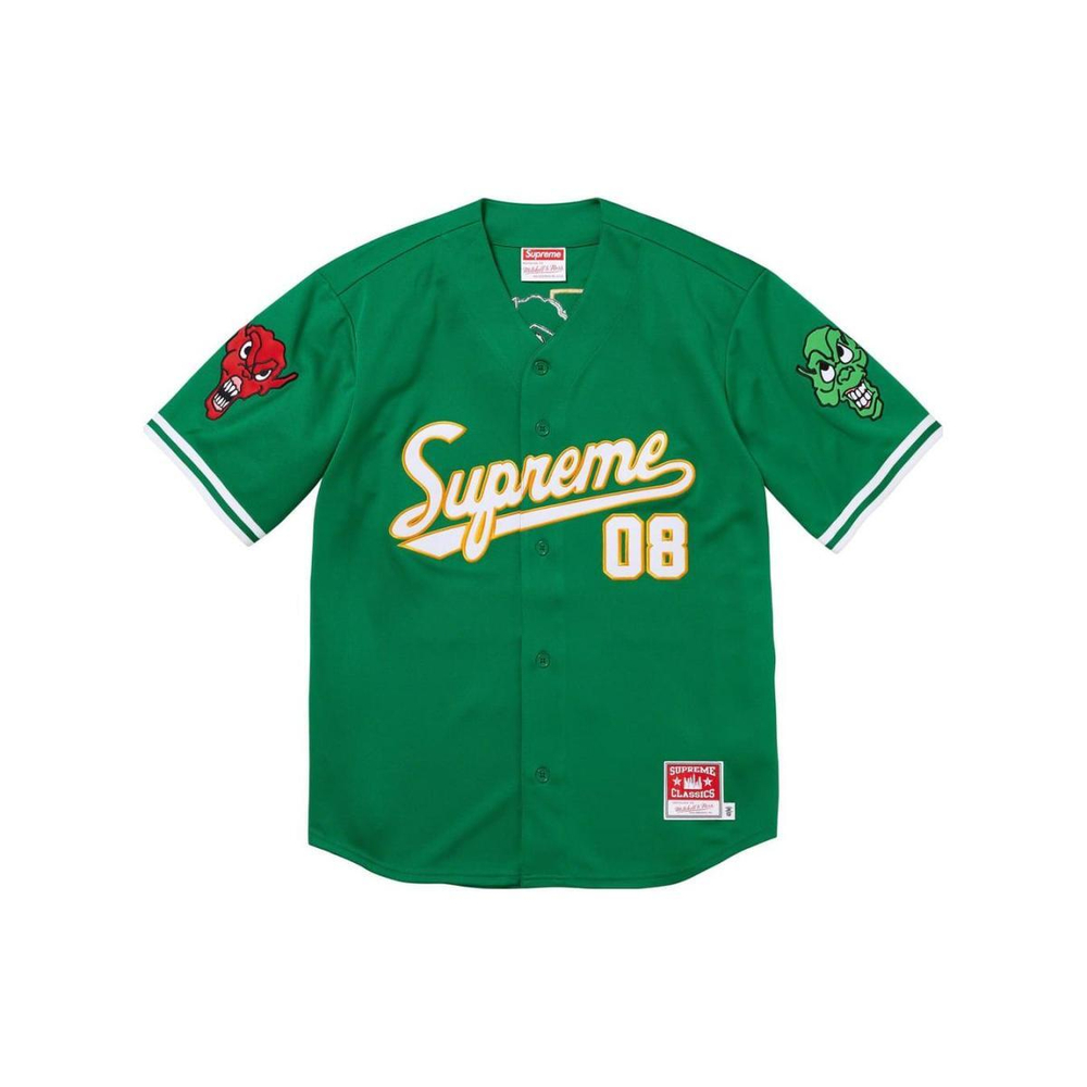 Supreme x Mitchell & Ness FW23 WEEK5 DOWNTOWN HELL BASEBALL JERSEY T