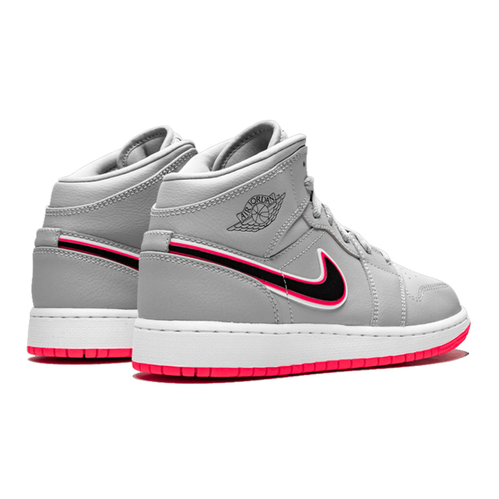 Jordan Air Jordan 1 Mid Wolf Grey Racer Pink Black