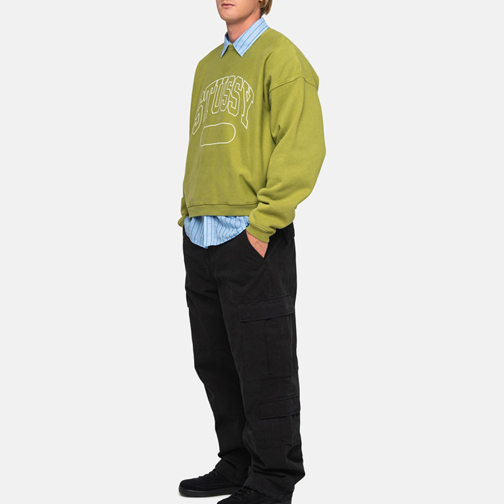 Stussy FW23 VARSITY OVERSIZED CREW Logo