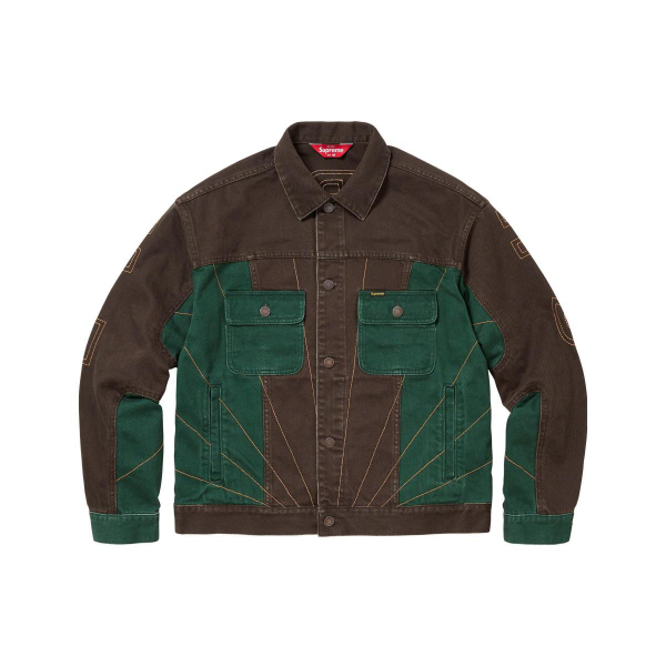 Supreme FW23 WEEK2 RADIAL EMBROIDERED DENIM TRUCKER JACKET Logo