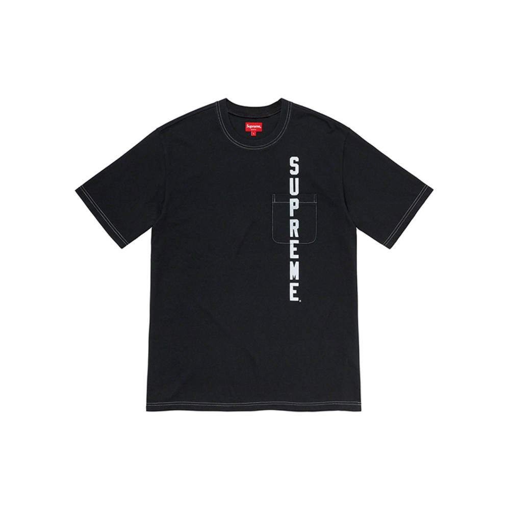 Supreme SS20 Week 6 Contrast Stitch Pocket Tee Logo T