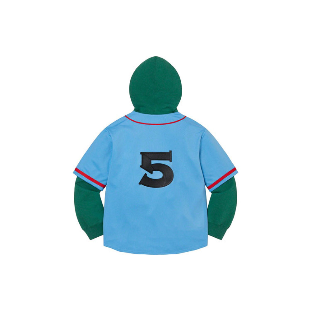 Supreme SS22 Week 16 Baseball Jersey Hooded Sweatshirt