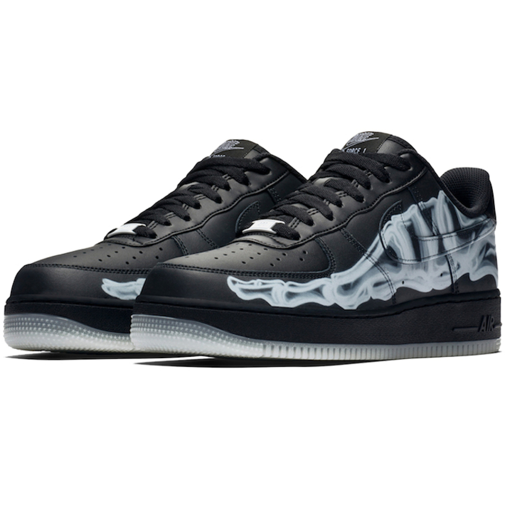 Nike Air Force 1 Skeleton 'Black on Black'