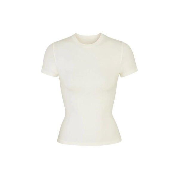 SKIMS COTTON JERSEY T-SHIRT T /BONE