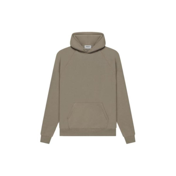 Fear of God Essentials Pull‑Over Hoodie Taupe Logo