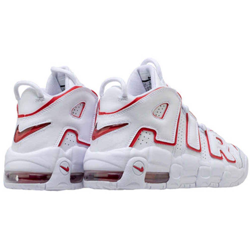 Nike Air More Uptempo White Varsity Red Outline"