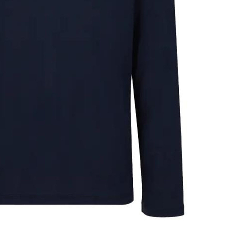 EMPORIO ARMANI/ Solid dark fly long sleeve polo Polo Polo