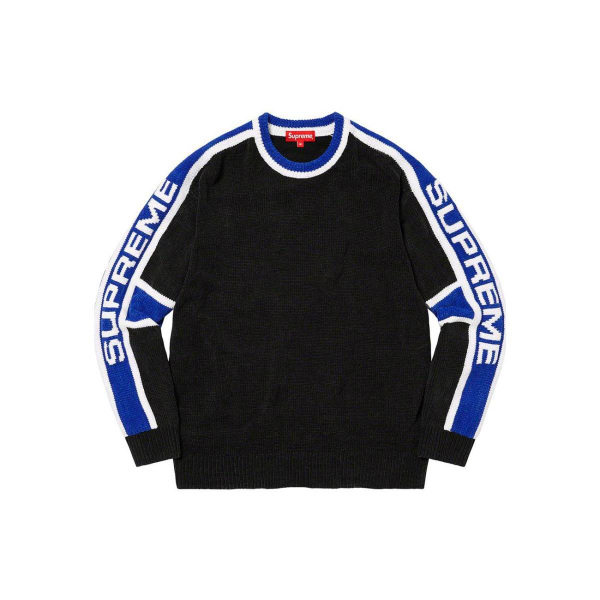 Supreme FW22 Week 15 Stripe Chenille Sweater Logo