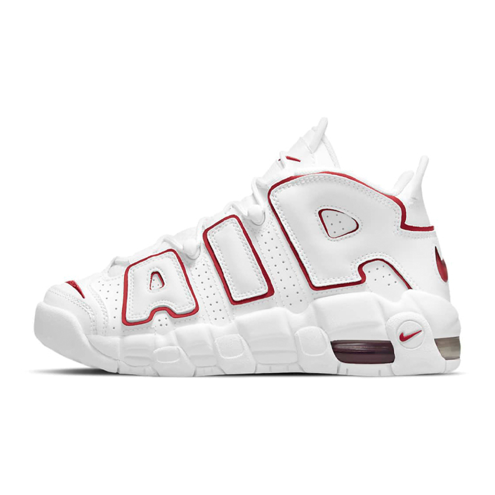 Nike Air More Uptempo "White Varsity Red Outline" 2021