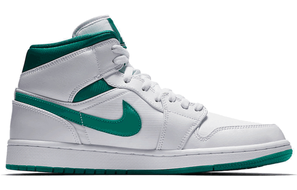Jordan Air Jordan 1 Mid White Mystic Green PU
