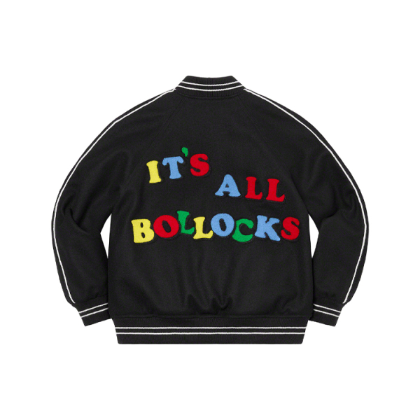 Supreme SS21 Week 11 x Jamie Reid It's All Bollocks Varsity Jacket
