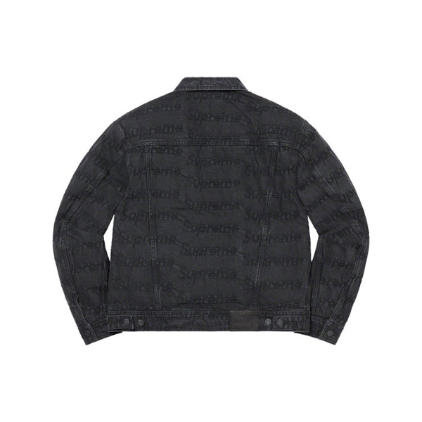 Supreme Week 10 Frayed Logos Denim Trucker Jacket Logo