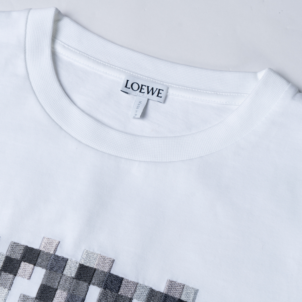 LOEWE SS23 Pixel Anagram-embroidered Logo T
