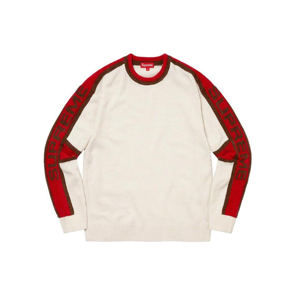 Supreme FW22 Week 15 Stripe Chenille Sweater Logo