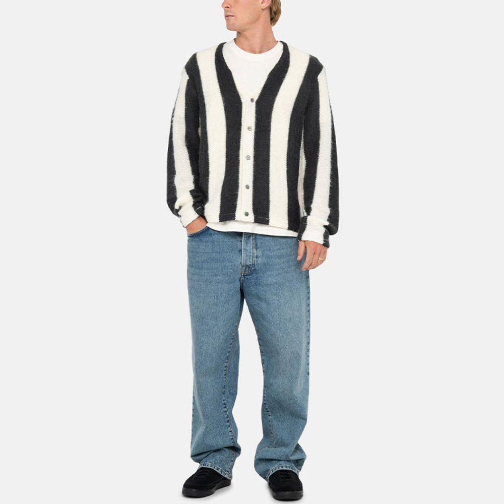 Stussy FW23 STRIPE BRUSHED CARDIGAN