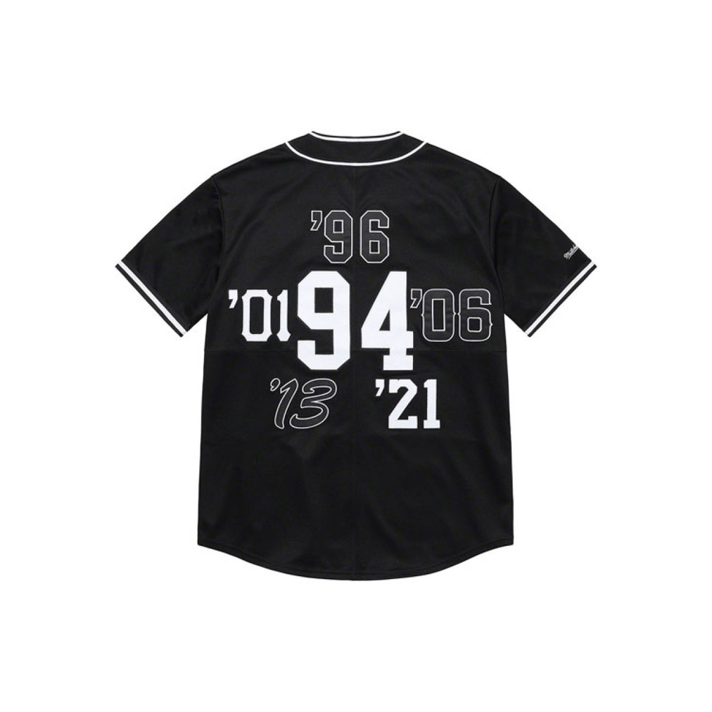Supreme FW21 Week 12 x Mitchell & Ness Patchwork Baseball Jersey V