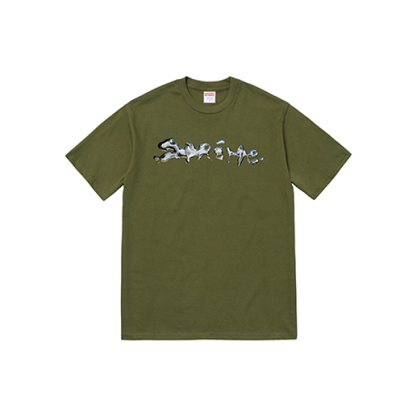 Supreme FW18 Liquid Tee Olive Logo T