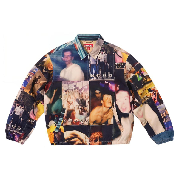 Supreme x Mark Leckey FW23 WEEK4 HARDCORE PATCHWORK HARRINGTON JACKET