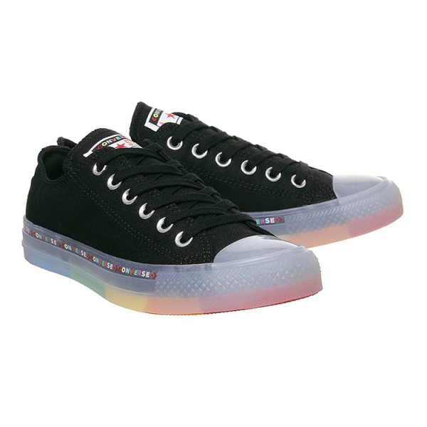 Converse All Star Low Trainers Rainbow Black
