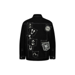 EVISU Multi-Pocket Loose Fit Denim Shirt Jacket