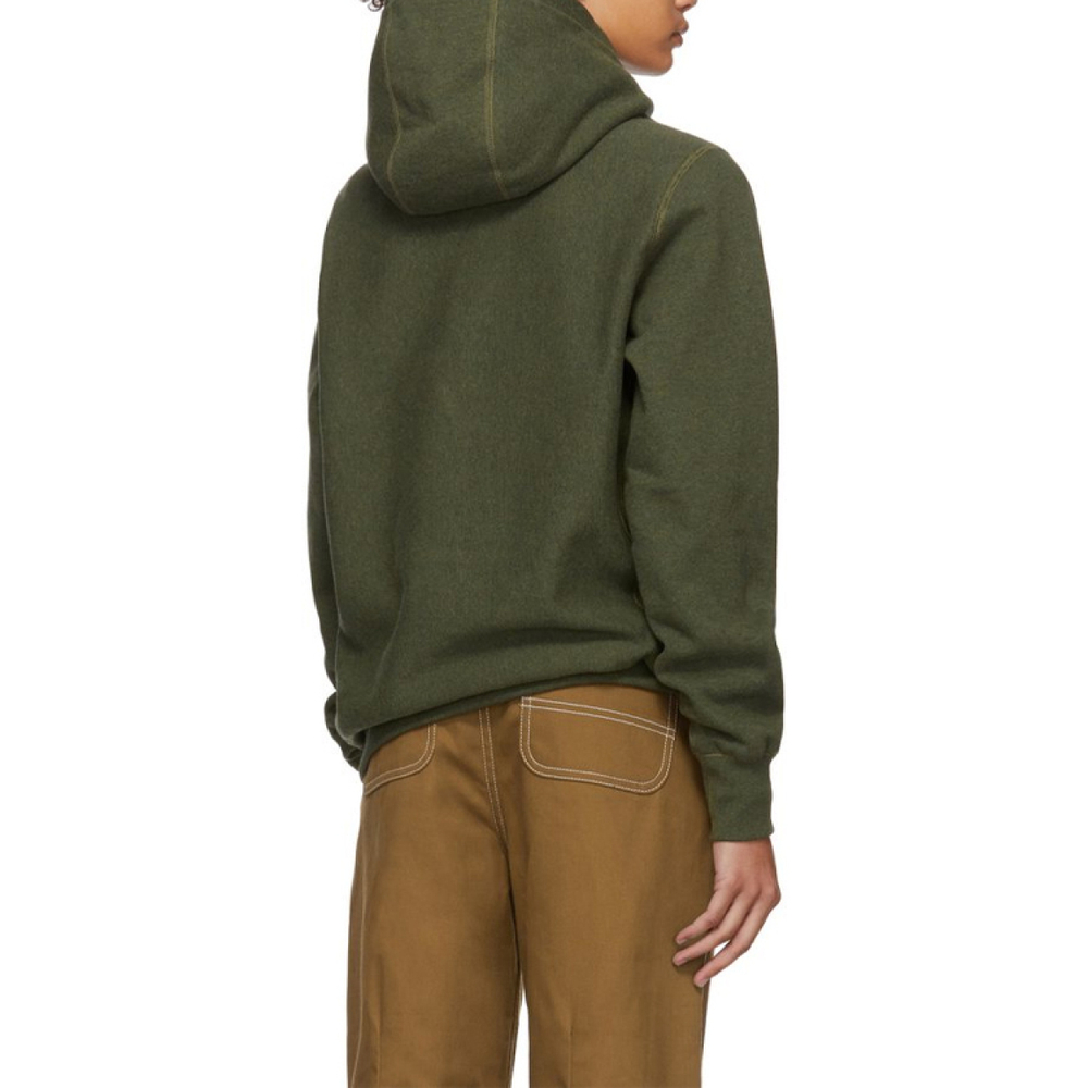 NOAH Nyc Jolly Roger Hoodie Olive Heather
