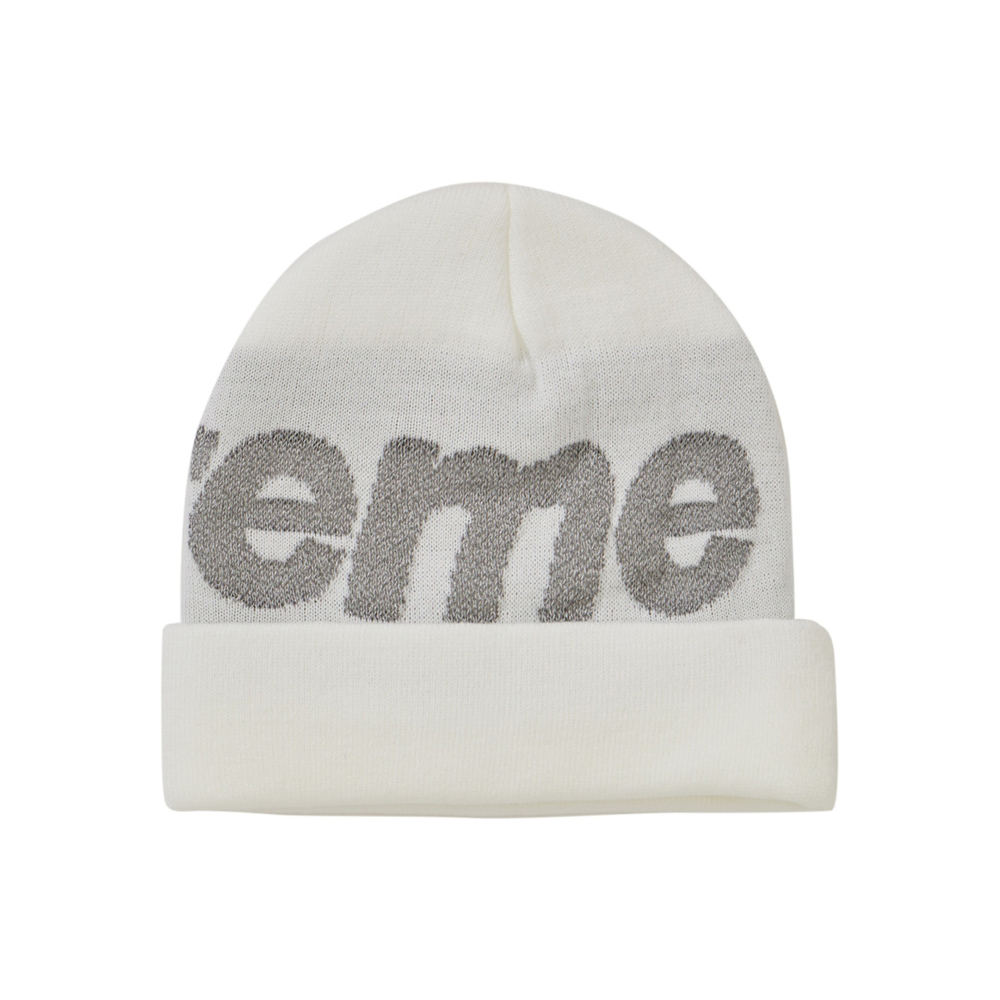 Supreme Supreme FW18 Big Logo Beanie White 3M logo