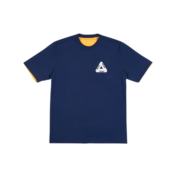 PALACE Reverso T-Shirt Navy Orange Logo T