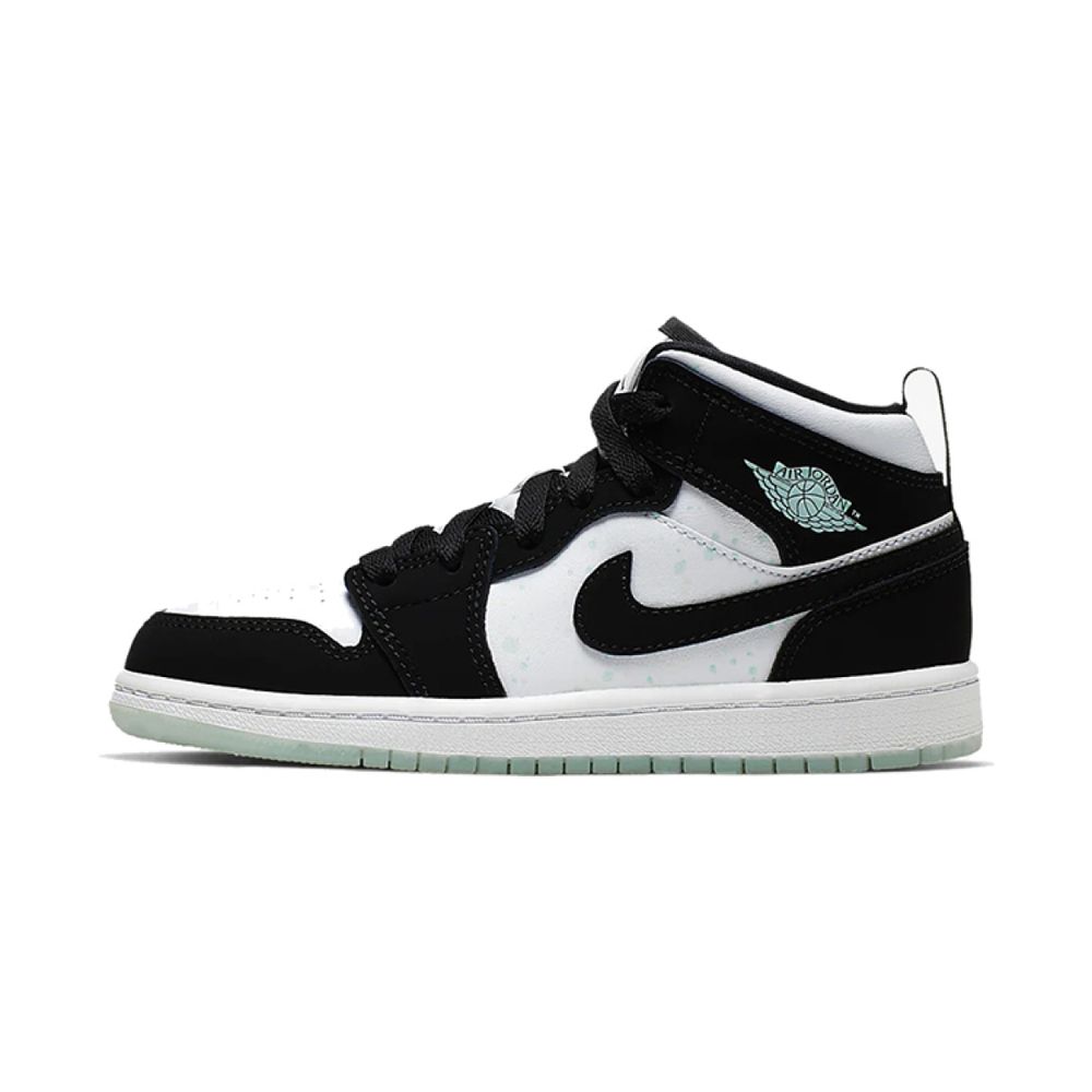 BP Air Jordan 1 Mid White Black Teal Tint