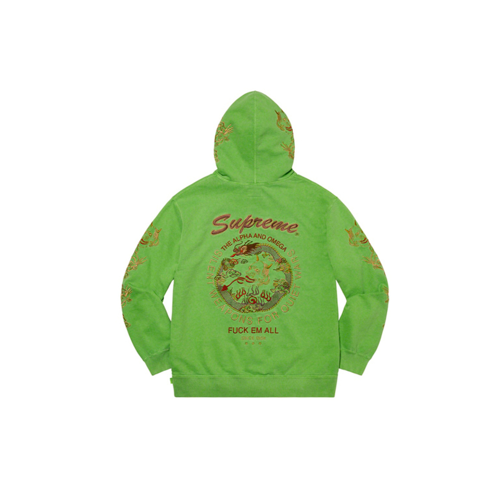 Supreme SS20 Week 14 Dragon Overdyed Hooded Sweatshirt