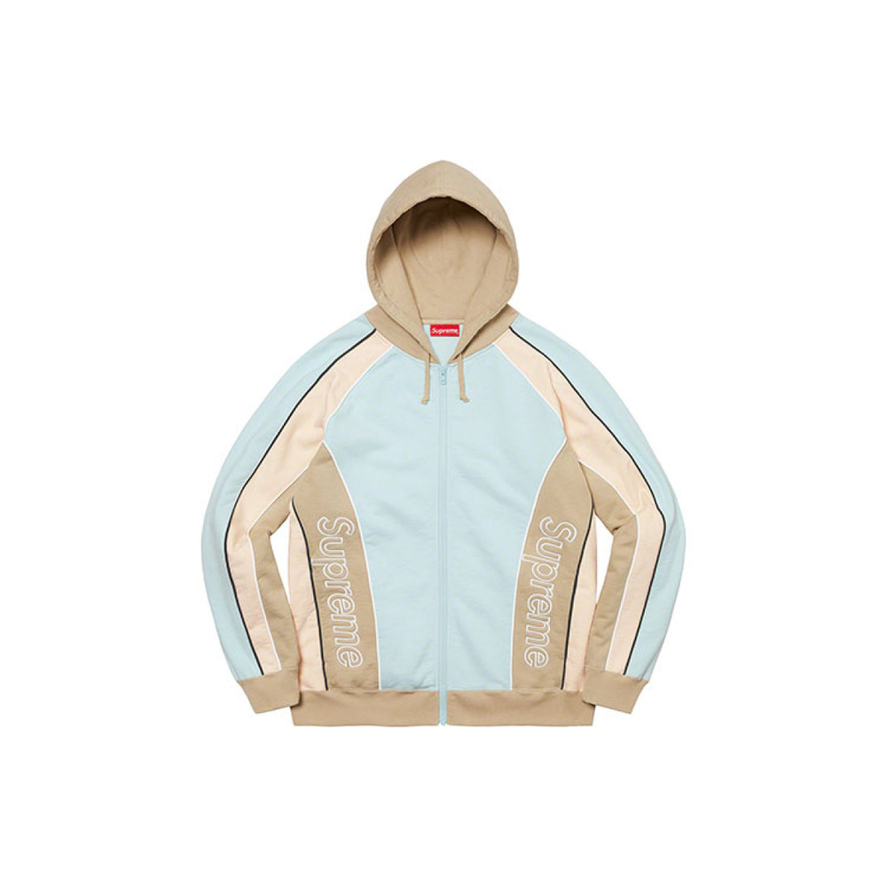 Supreme FW21 Week 1 Track Paneled Zip Up Hooded Sweatshirt