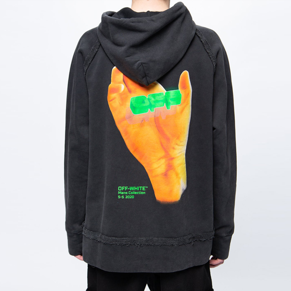 OFF-WHITE SS20 Hand Logo Incompiuto Hoodie