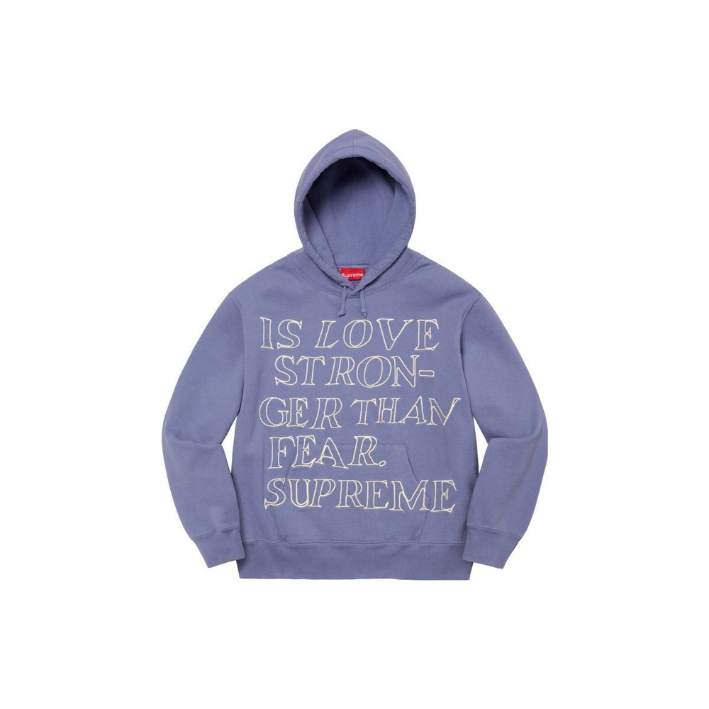 Supreme SS23 Week 3 Stronger Than Fear Hooded Sweatshirt Shirt