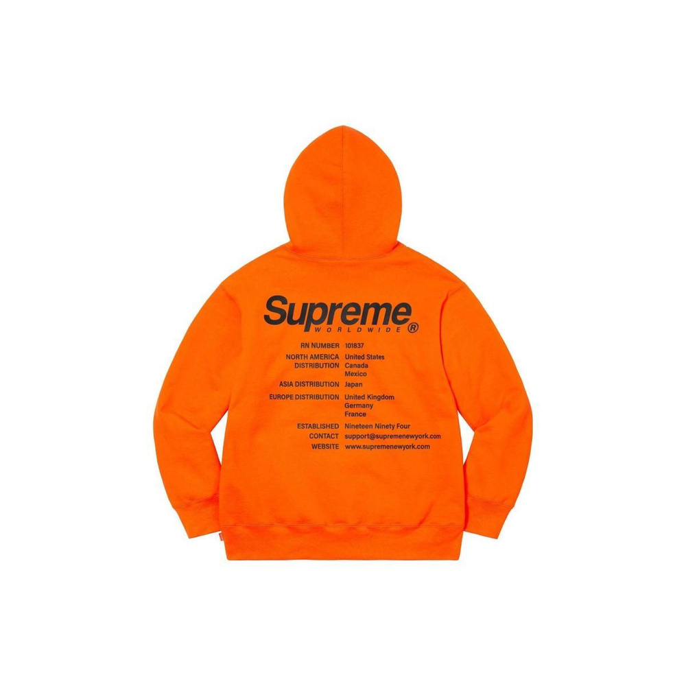 Supreme SS23 Week 4 WORLDWIDE HOODED SWEATSHIRT Logo