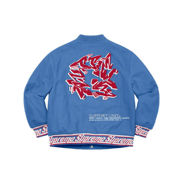 Supreme FW21 Week 12 Support Unit Varsity Jacket