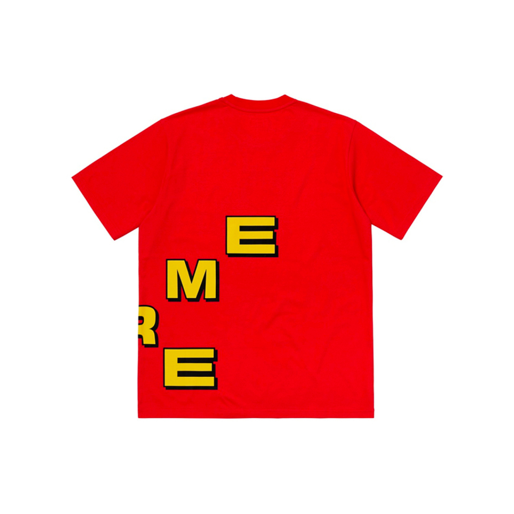 Supreme FW18 Stagger Tee Red Logo T