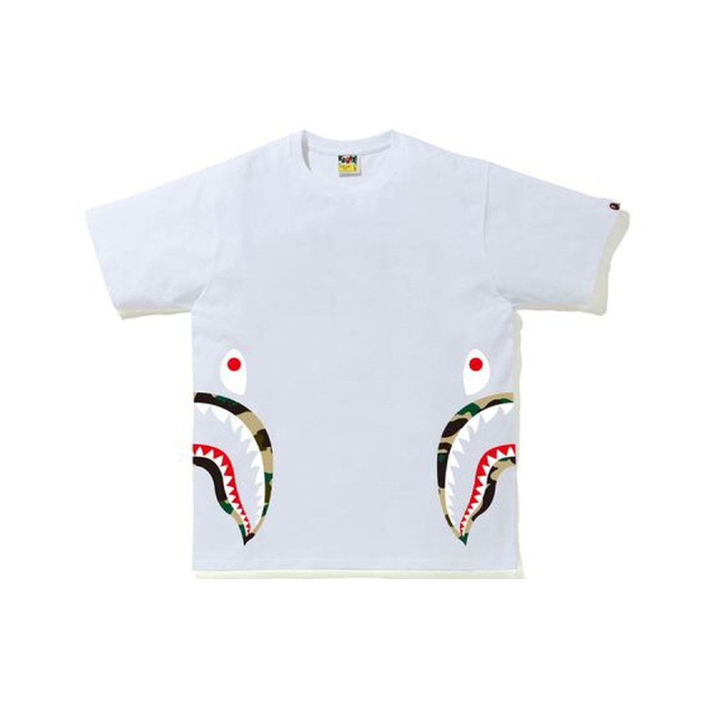 A BATHING APE Camo Side Shark Tee T