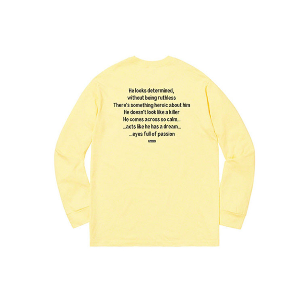 Supreme FW18 The Killer L/S Tee Pale Yellow T