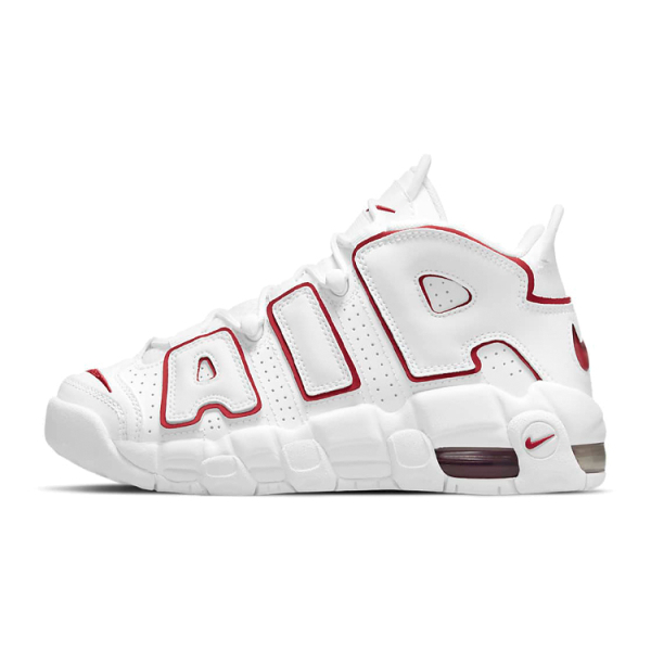 Nike Air More Uptempo "White Varsity Red Outline" 2021