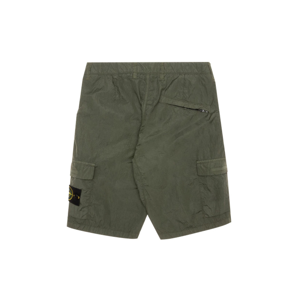 STONE ISLAND Seersucker Bermuda Cargo Shorts
