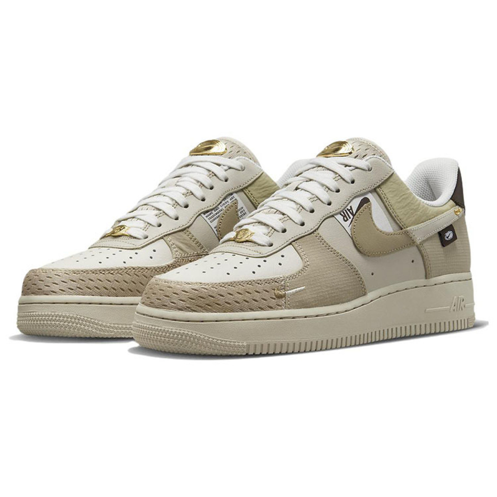 Nike Air Force 1 tan bling