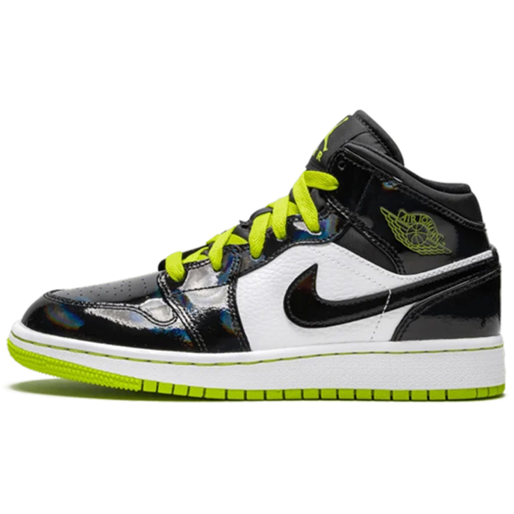 Jordan Air Jordan 1 Mid Black Cyber Mystic Green