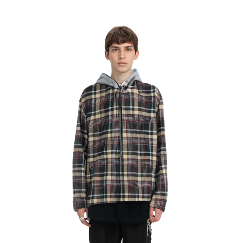 Supreme x Dickies FW23 WEEK9 PLAID HOODED ZIP UP SHIRT