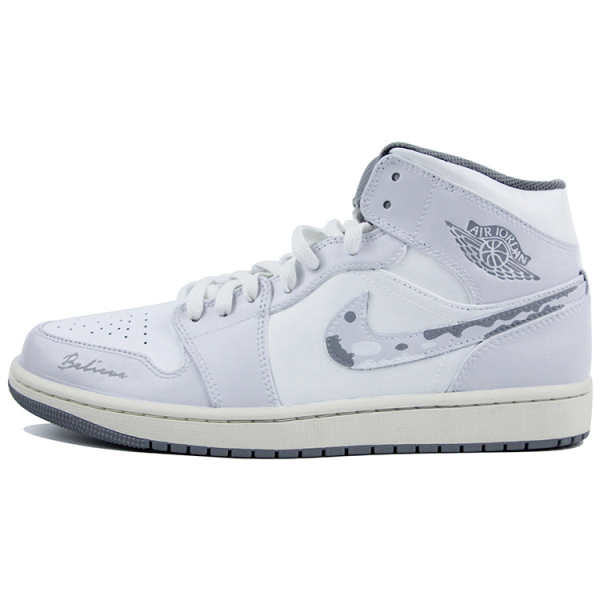 【 】 Jordan Air Jordan 1 Mid Vintage Grey