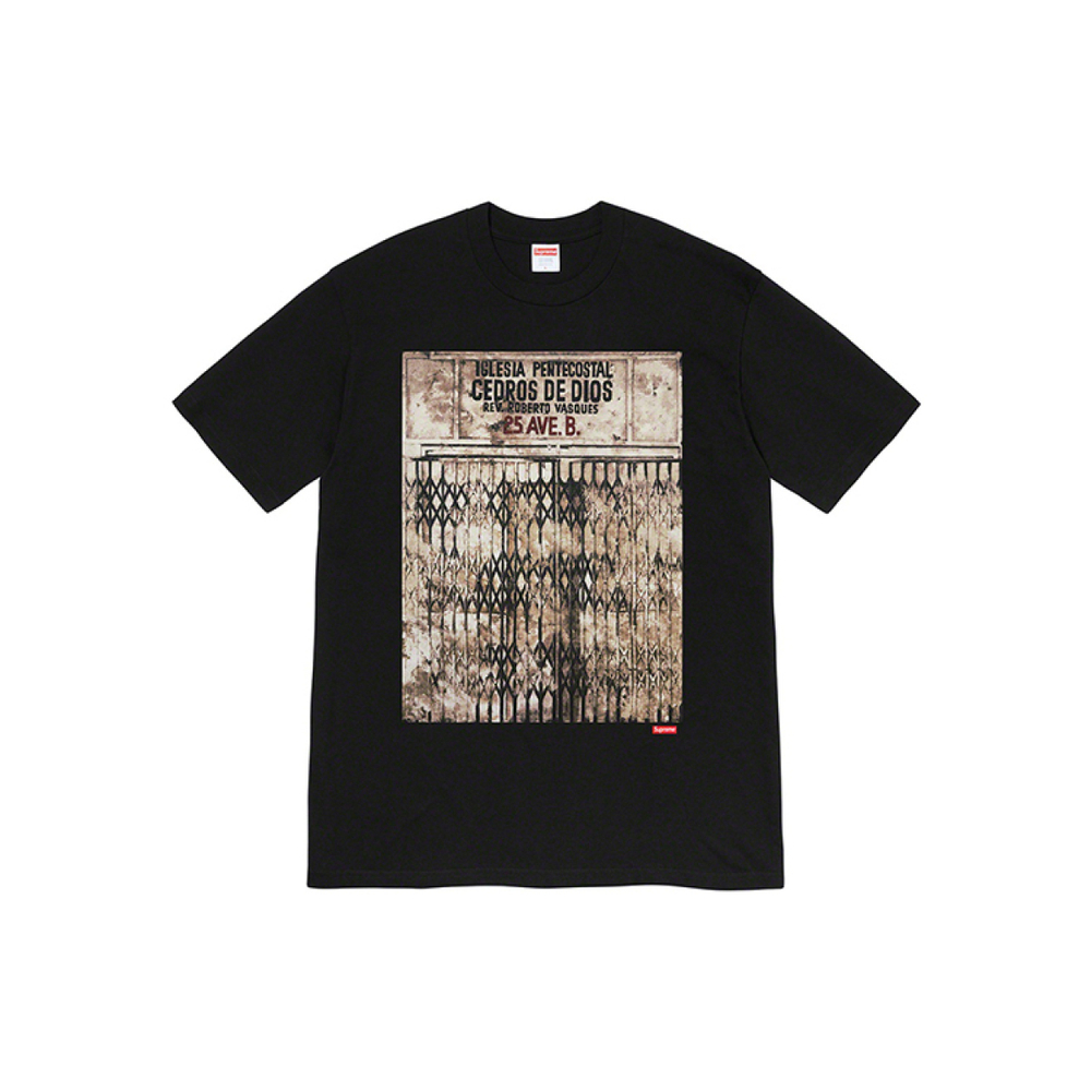 Supreme FW19 Week 12 x Martin Wong Iglesia Pentecostal Tee Black T