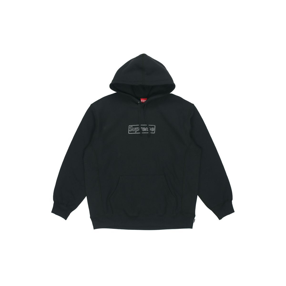 Supreme Week 1 x KAWS Chalk Logo Hooded Sweatshirt Box Logo