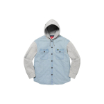 Supreme FW22 Week 12 Fleece Hooded Denim Shirt Logo